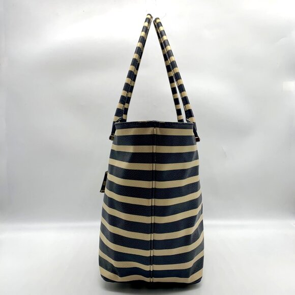 Kate Spade Cedar Street Offshore Blue & Ivory French Striped Harmony Tote - Picture 4 of 11